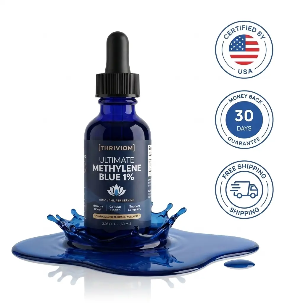 Methylene Blue 1% USP Pharmaceutical Grade Drops 60ml | Lab Tested | THRIVIOM
