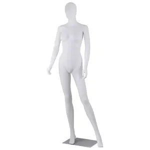 70" PVC Full Height Female Mannequin with Head Rotation, Adjustable Detachable Parts Full Body Dress Form for Garment Display, White Home Organizer Hanger