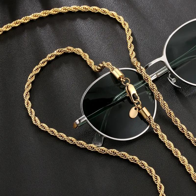 Elegant Gold Twisted Rope Necklace, Classic Minimalist Chain