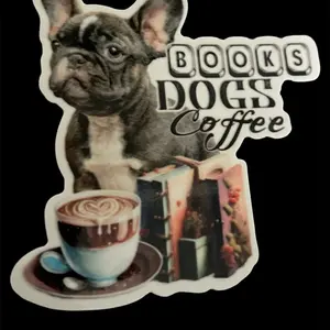 3 inch French Bulldog vinyl sticker.
