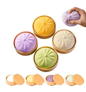 6 Inch Giant Glitter Dumpling Squishy Toy Sensory Fidget Toy for Stress Relief Large Rainbow Squishies for Adults Kids