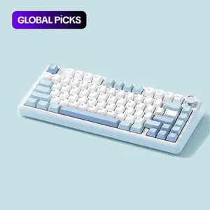 AULA F75 Wireless Ergonomic Mechanical Keyboard, Rechargeable 3 Mode Wireless Keyboard, RGB Gasket Gaming Keyboard, Office Customized 75% Layout Gamer Keyboard #TOP PICKS