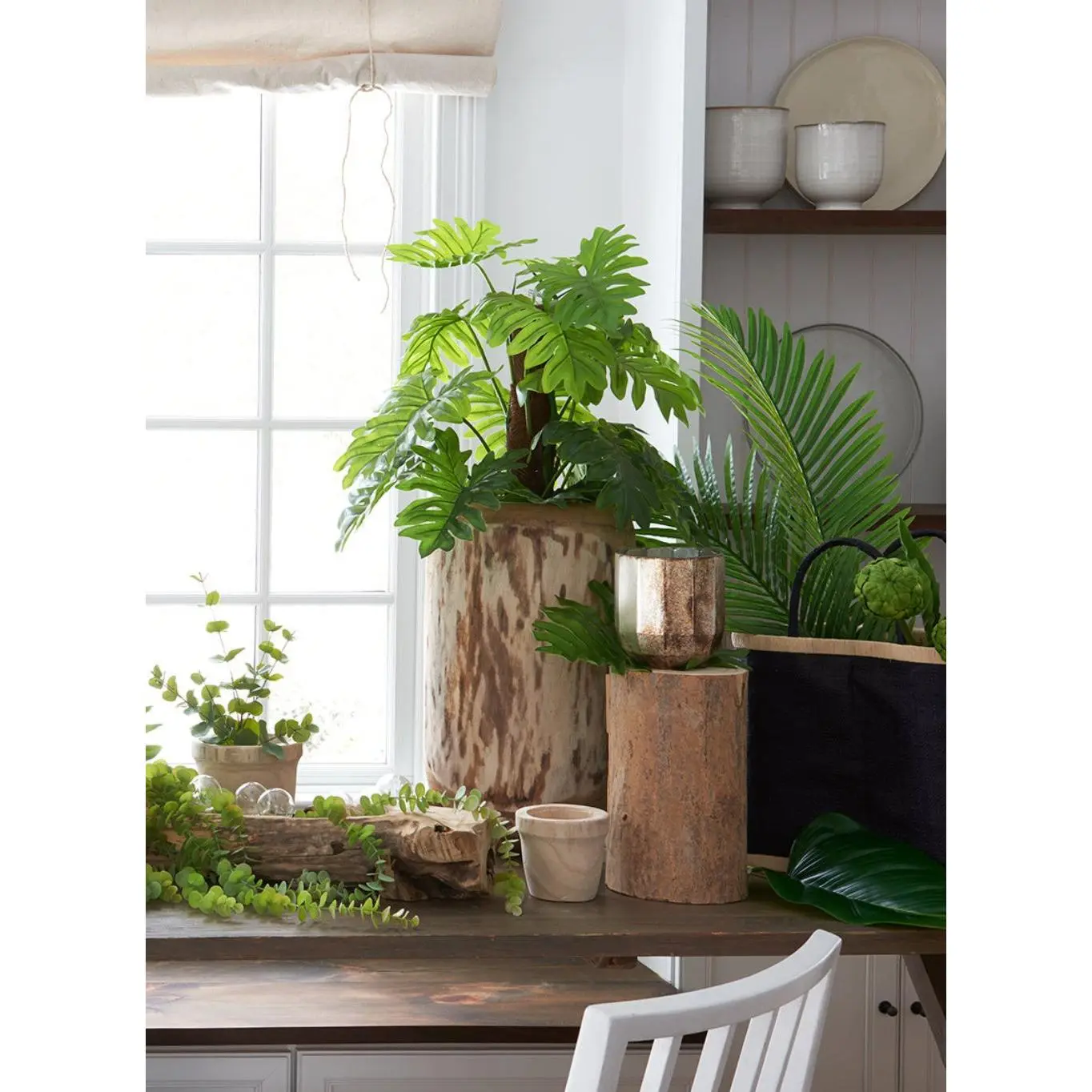 Paulownia Wood Pot, 4.5" Dia & 4.5" Tall - Set of 2