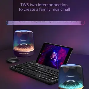 Wireless home speaker, high-quality appearance and sound, long battery life, High Power,music and sound and light rhythm, create your home theater.