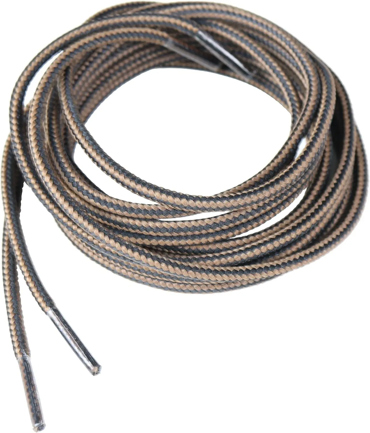 4 Pairs Round Boot Laces 5/32" 60" Brown Black