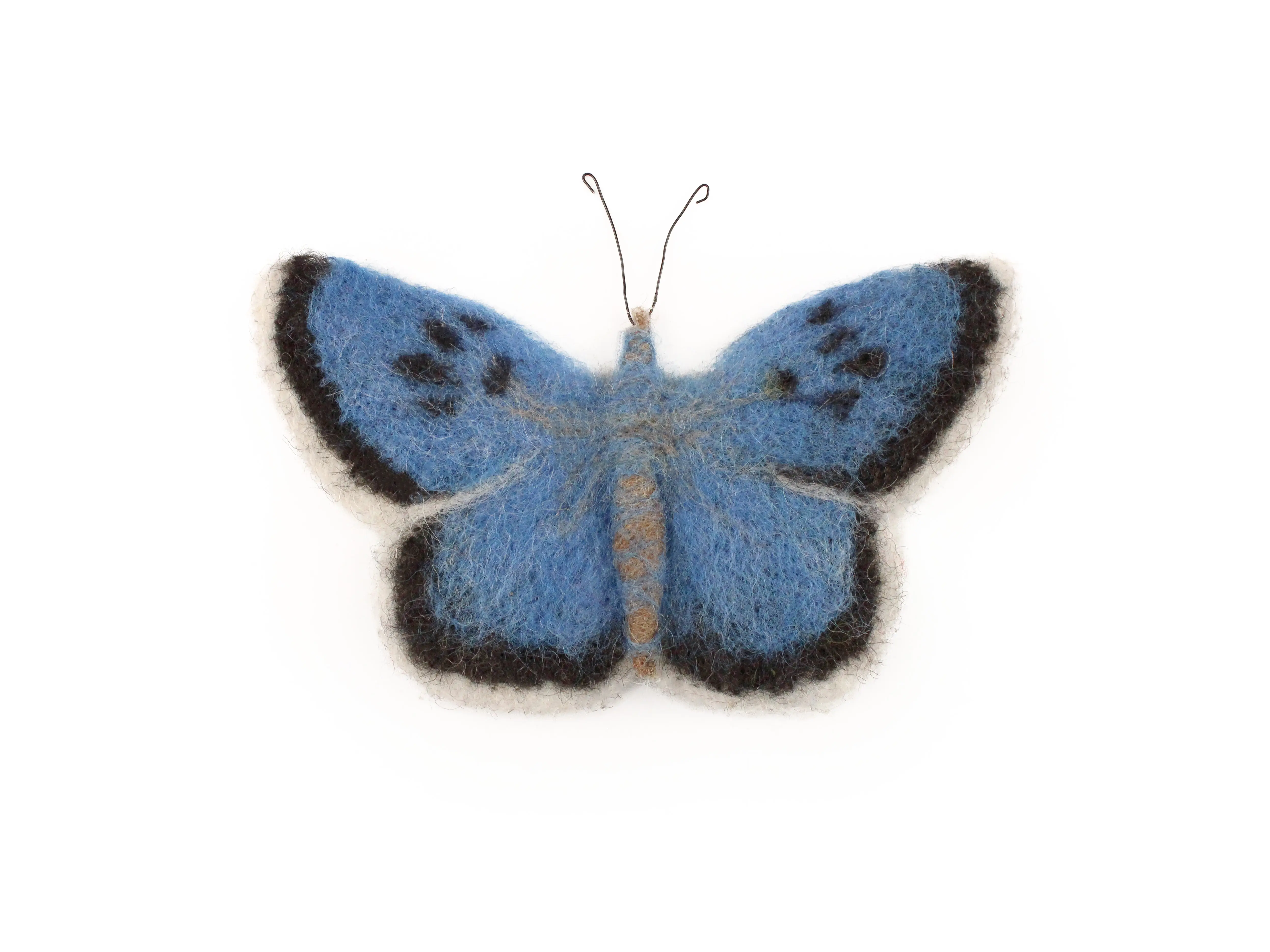 Large Blue Butterfly Needle Felting Kit by The Makerss KTS-LargeBlueButterflySmallNeedleFeltKit