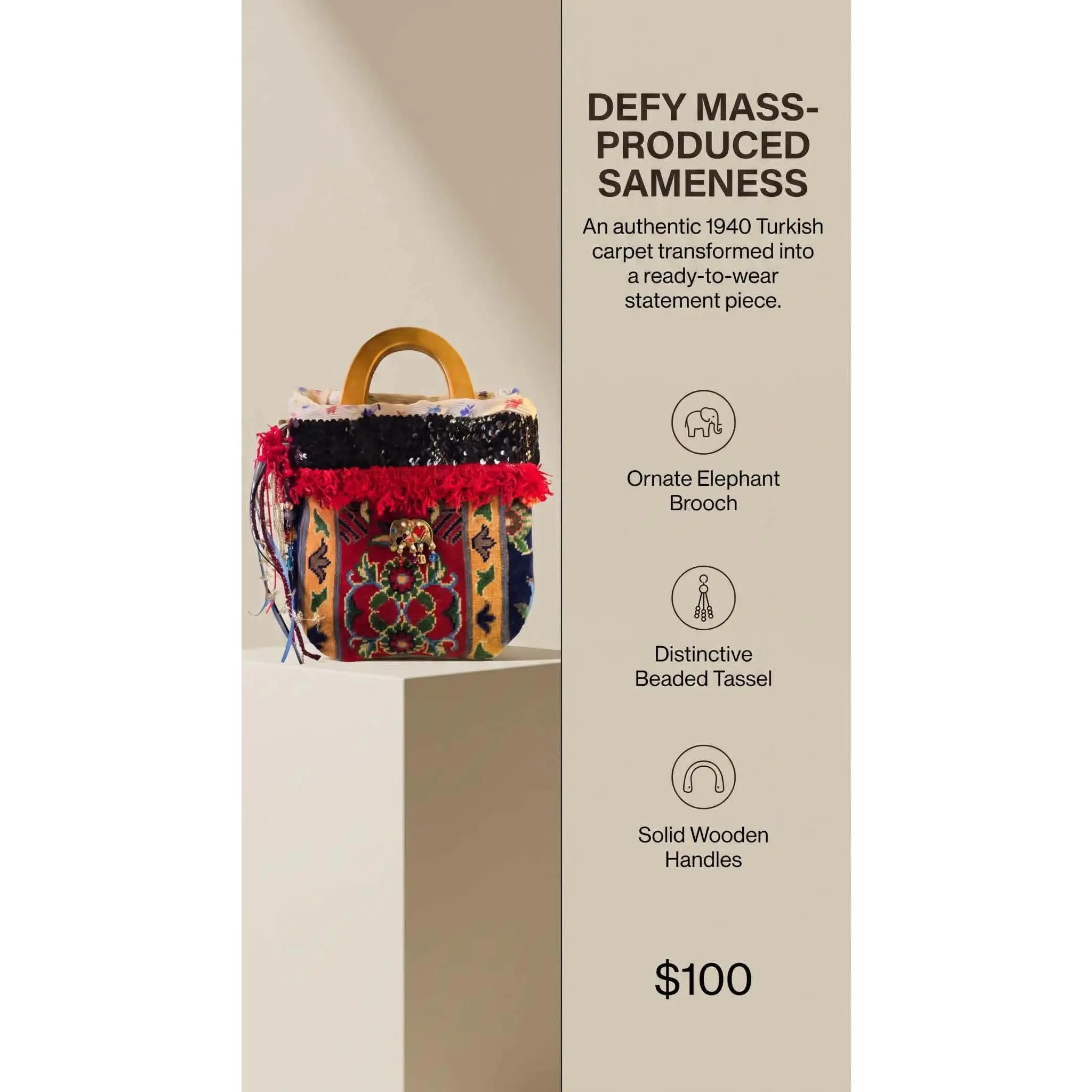 Zoe's Handicrafts carpet bag