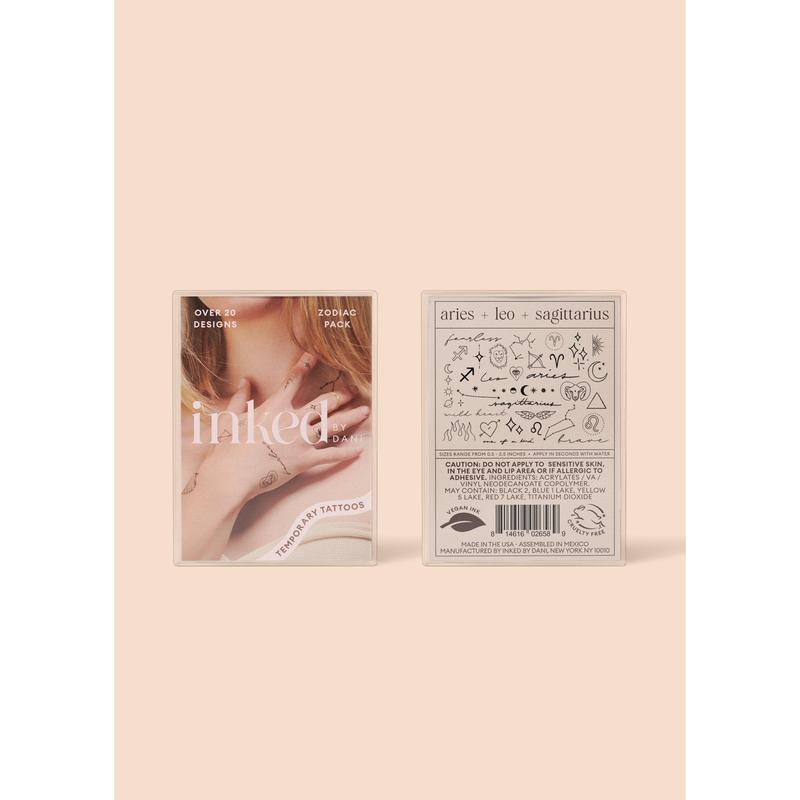 Zodiac: Aries + Leo + Sagittarius Temporary Tattoos