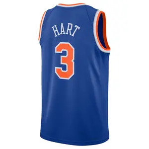 2026 Hart #3 Blue Orange Swingman Jersey – Icon Edition – Retro Pro Style Hoop Fan Shirt