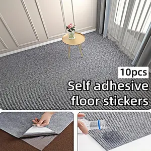 10pcs Self-adhesive Square Floor Stickers, Peeled Off and Pasted Carpet Stickers, Easy To Install, Suitable for DIY in Bedrooms, Living Rooms, Indoor and Outdoor Environments