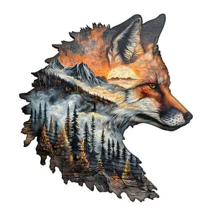 Sunset Fox Wooden Jigsaw Puzzle- Focus and Smarter Puzzle Solving Experience