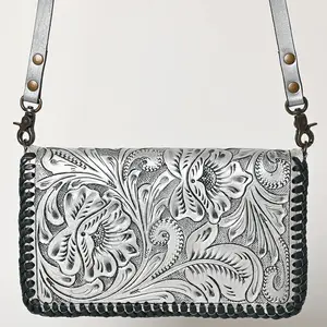 American Darling Hand Tooled Leather Clutch Bag