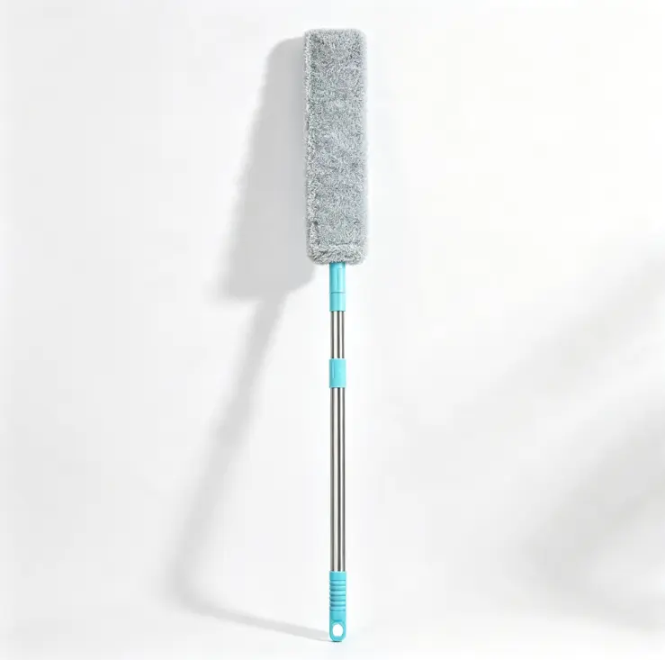 Retractable Gap Dust Cleaner Stick Tool, Bendable Lightweight Stainless Steel Telescopic Pole, Adjustable Long-Handled Wet-Dry Duster for Bedrooms & Indoor Spaces Appliances/Furniture Gaps, Deep Cleaning House Supplies