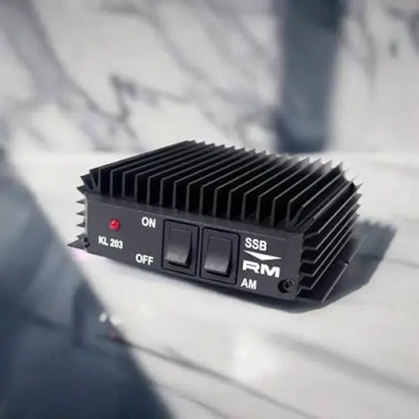 RM KL-203 MOSFET Linear Amplifier. 0.5W – 10W AM/FM, 1 – 20W SSB input; Up to 100W AM/FM 200W SSB output brand NEW