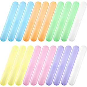 20Pcs Travel Toothbrush Case Holder, Classroom Pencil Case for Teenager, 7 Assort Color Toothpaste Cover Protector for Travel Use(7.8 x 1.1 x 0.8 inch) - Home Improvement.