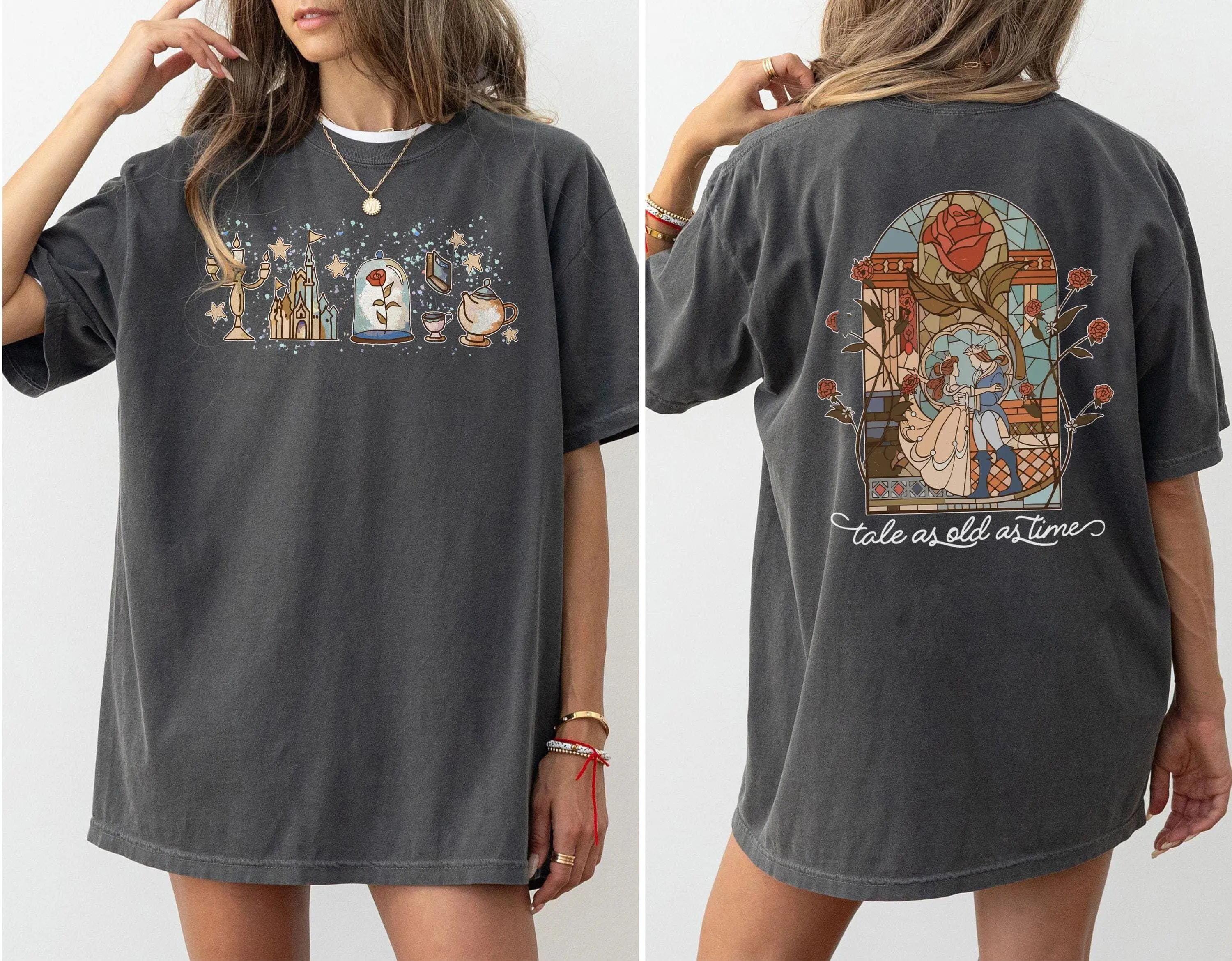 Comfort Colors WDW Tale As Old As Time Shirt, Retro Enchanted Rose Shirt, WDW Princess Reading Book
