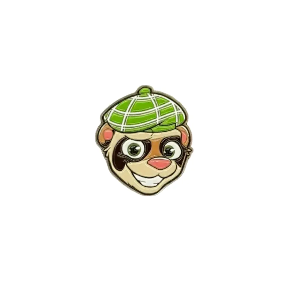 Oversized Golf Ball Marker - Cute Funky Enamel Finish Smiling Finneus Design, Easy Spotting, Playful Look, Durable Golf Accessory for Golfers