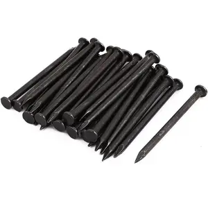 3-inch Length Black Carbon Steel Point Tip Wall Cement Hardware Nails, 30pcs