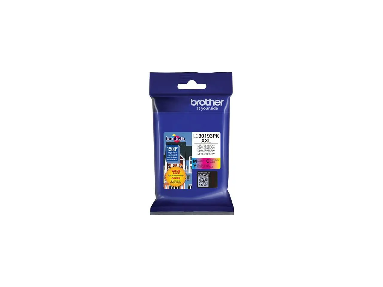 Brother LC30193PK Super High Yield Ink Cartridge - Combo Pack - Cyan/Magenta/Yellow