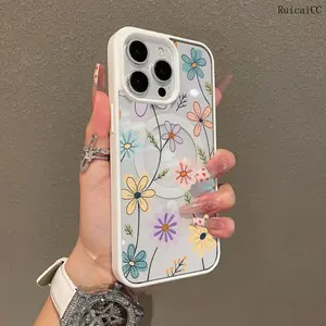 Premium Magnetic Case for iPhone11/12/13/14/15/16/promax Simple line flowers y2k cased MagSafe Ready, Anti-Fall, Springtok and Ultra-Thin Design |   Perfect for Everyday Use Protector Screen Protector Aesthetic Resistance