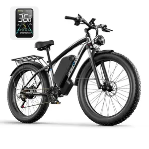 E·Bycco 24"/26" Ebike for Adults Electric, Peak 2000W/2500W E-Bike, 52V 19.2Ah/32ah, Max 40MPH&70Miles, Hydraulic Disc Brake, Off Road Snow Mountain Pedal Assist E-Bikes, Fat Tire Fast E-Bicycle, UL Certified