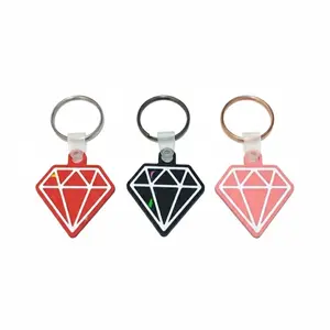 Diamond NFC Digital Business Card - Diamond Shape Keychain