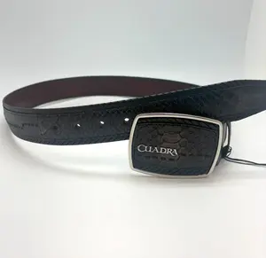 Cuadra Belt-MN Chocolate Python Laser Belt Trendy Versatile Buckle