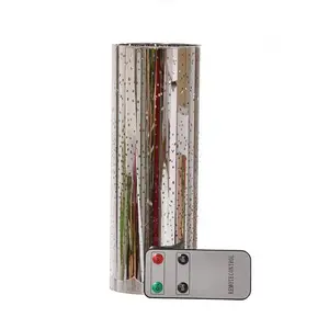 3" X 8" Mercury Glass Candle Holder (Silver)