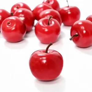 12 Pcs Artificial Apples, Realistic Fake Delicious Apples, Decorative Lifelike Faux Apples for Home Kitchen Festival Party Photography Christmas Decoration