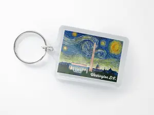 Washington DC Starry Night Keyring