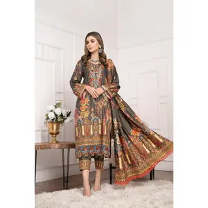 Miski Winter Ready To Wear Khaddar Collection 02 Traditional Women's Dress with Colorful Embroidery and Fitted Design