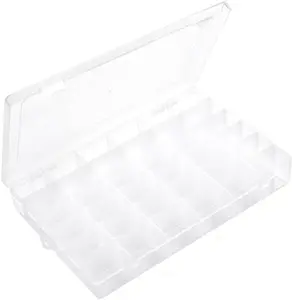Clear Visible Plastic Storage Box with Removable Dividers, 36 Grids, Suitable for Jewelry, Screws Hardware Accessories Organizer, Crafts, Fishing Tackle