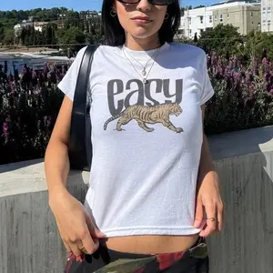 [Sale Up to 35%] Vintage Tiger Baby Tee, Retro Inspired Easy Tiger Design, 90s Style Shirt, Y2K Fashion, Cool Graphic T-Shirt, Unisex