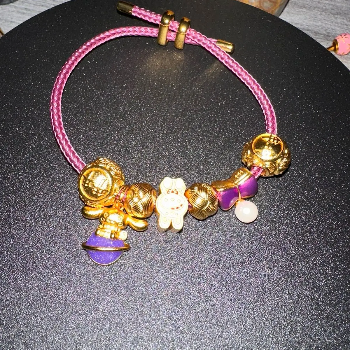 999 Sand Gold Charm Bracelet