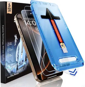 MAGIC 2-Pack Tempered Glass Screen Protector for iPhone 16 Pro [6.3 in] Smartphone, Cellphone Handheld Accessories, HD Clear, Bubble-Free, Easy Installation, Auto Dust-Elimination, Waterproof