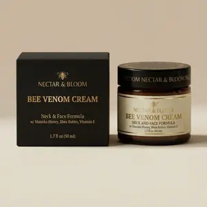 Nectar & Bloom Bee Venom Cream | Face & Neck Firming Formula with Manuka Honey, Shea Butter & Vitamin E