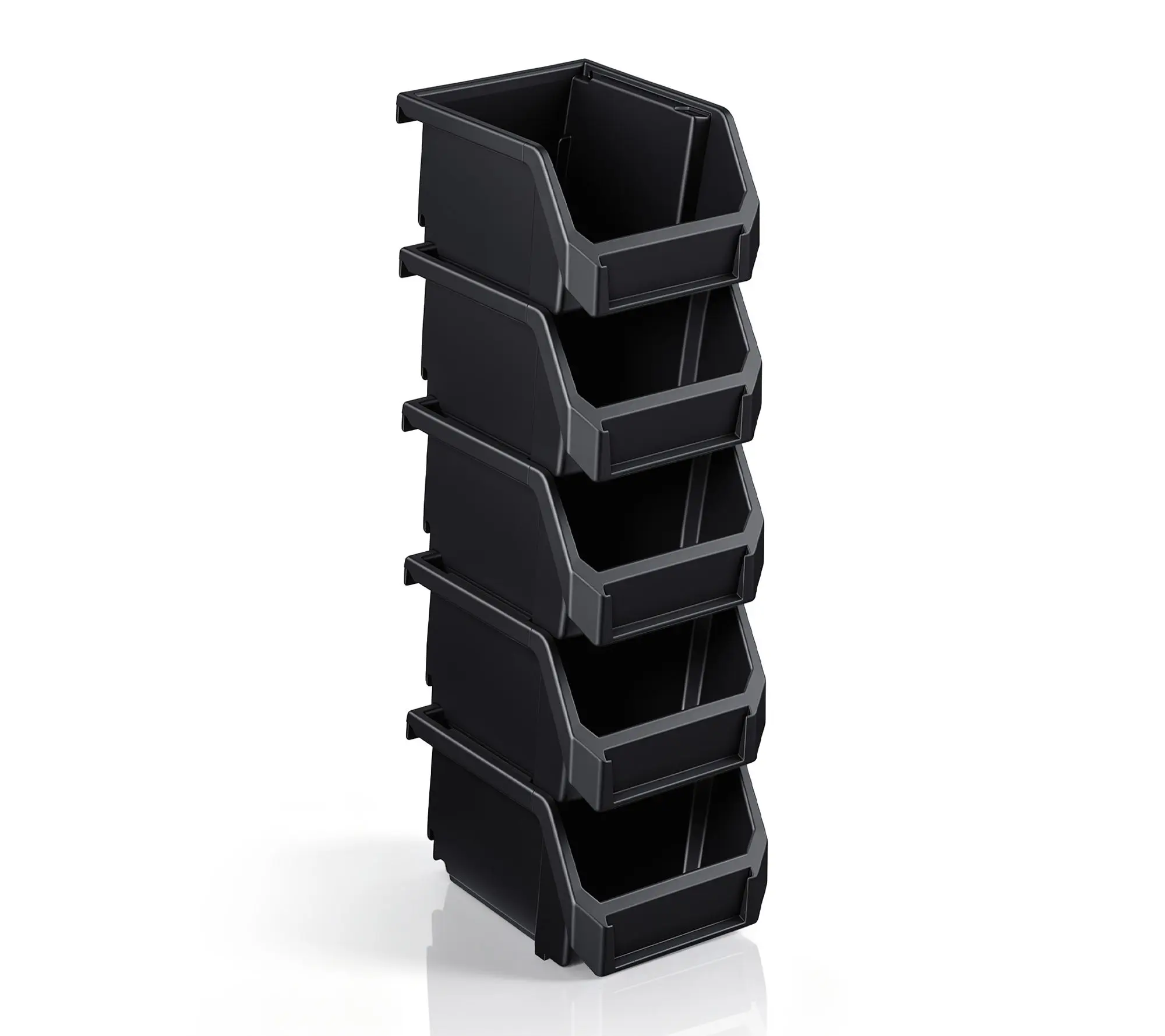 Sorbus Open Front Garage Plastic Storage Bin - X-Small, 5 PK