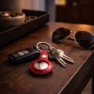 Saratoga Leather AirTag Holder