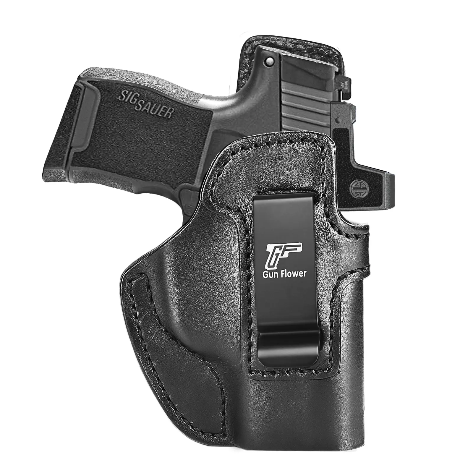 Premium Leather IWB Holster for SIG Sauer P365 / P365X / P365 SAS / P365-380, Optic Ready, Appendix Carry, Right Hand Fit for 1.5"-1.75" Belts – Black, competition,dealsforyoudays
