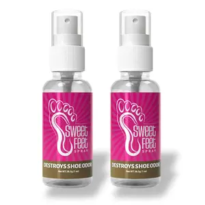 Sweet Feet Spray Sweet Cherry Plum Shoe Deodorizer – Destroys Shoe Odor Instantly, x2 1 oz Bottle