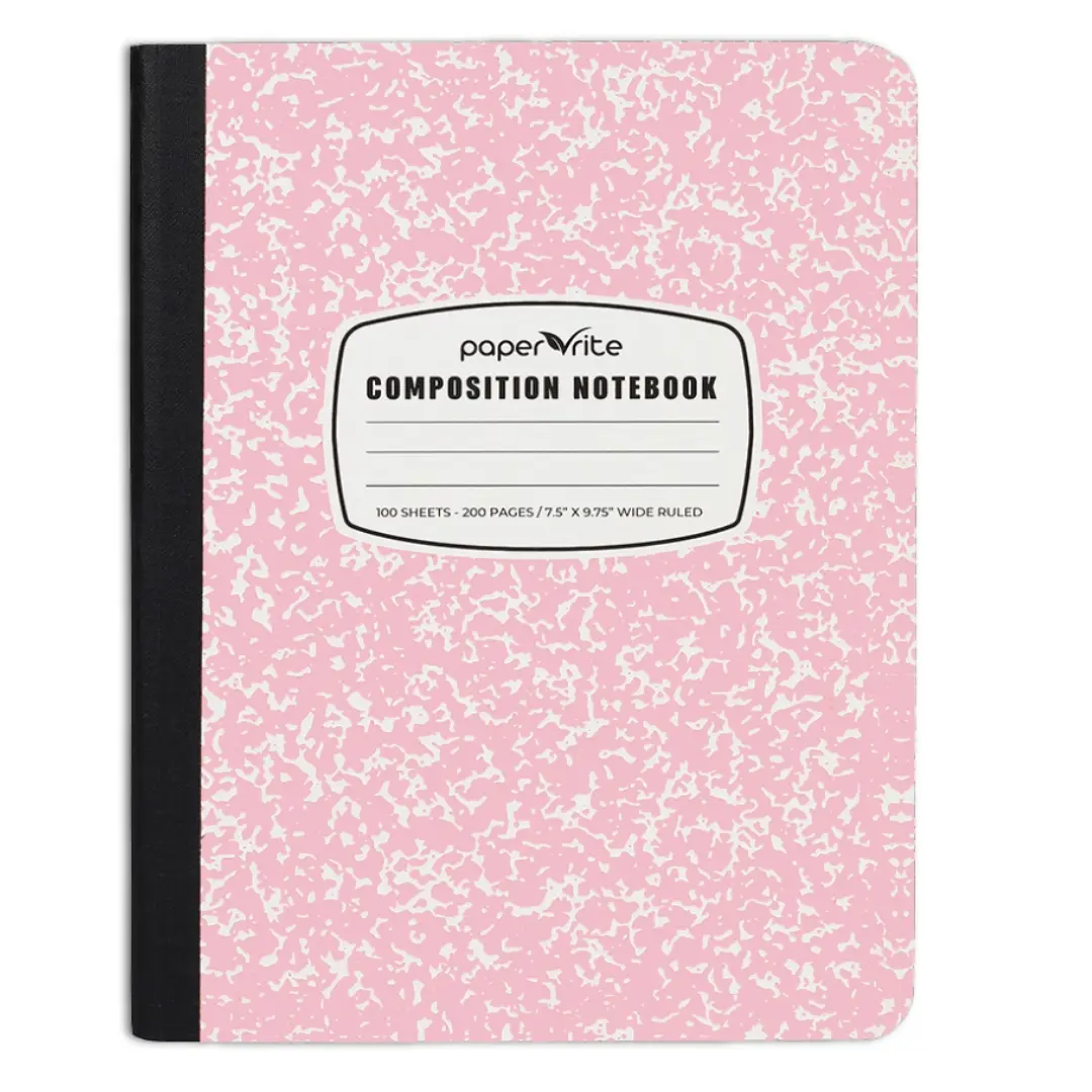 Pappe Rite Paper Rite Assorted Marble Composition Notebook Wide Ruled (9.75x7.5 in ...
