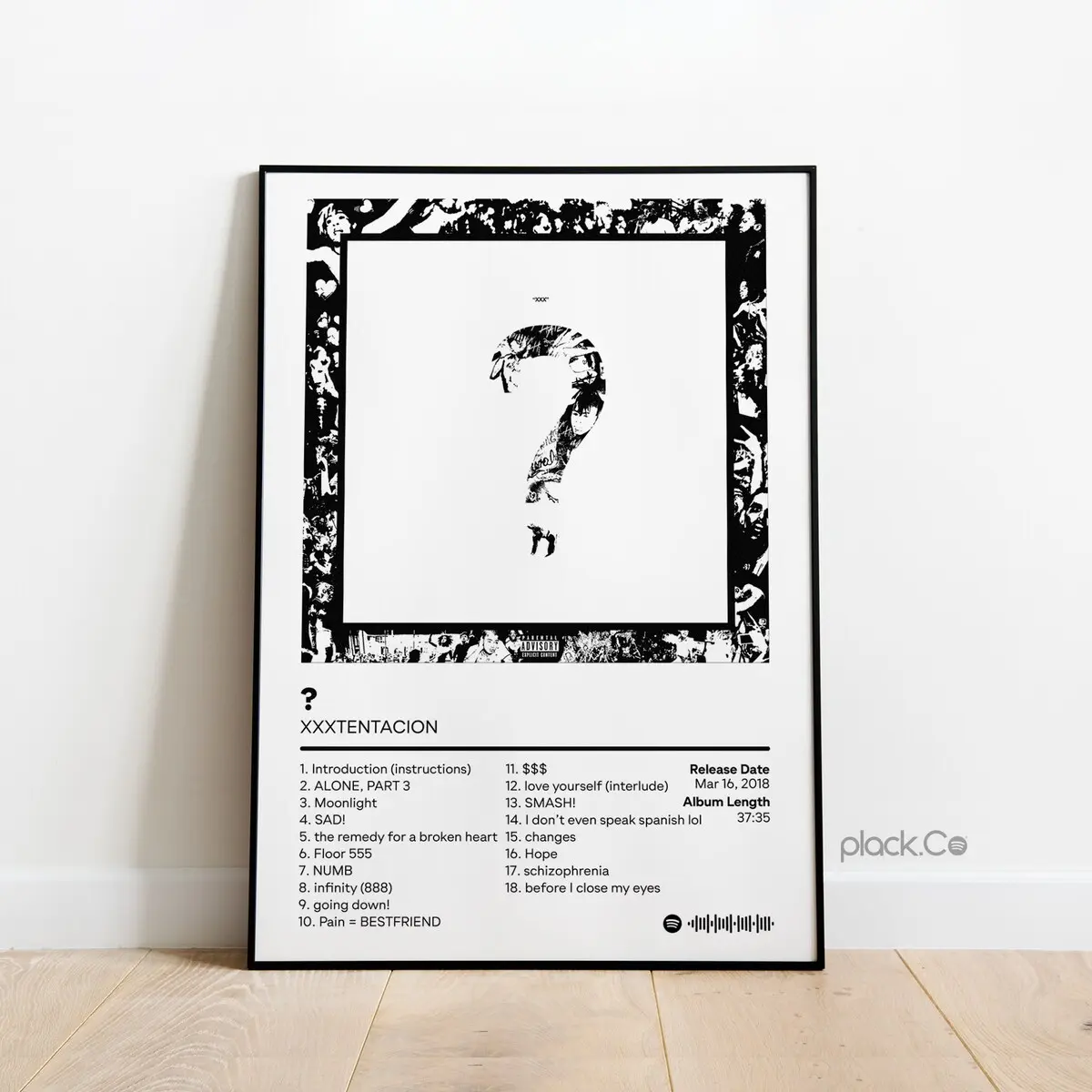 Custom Album Print, Xxxtentacion Poster, Xxxtentacion, Hip Hop Wall Art, Gift Ideas, Custom Album Cover, ?