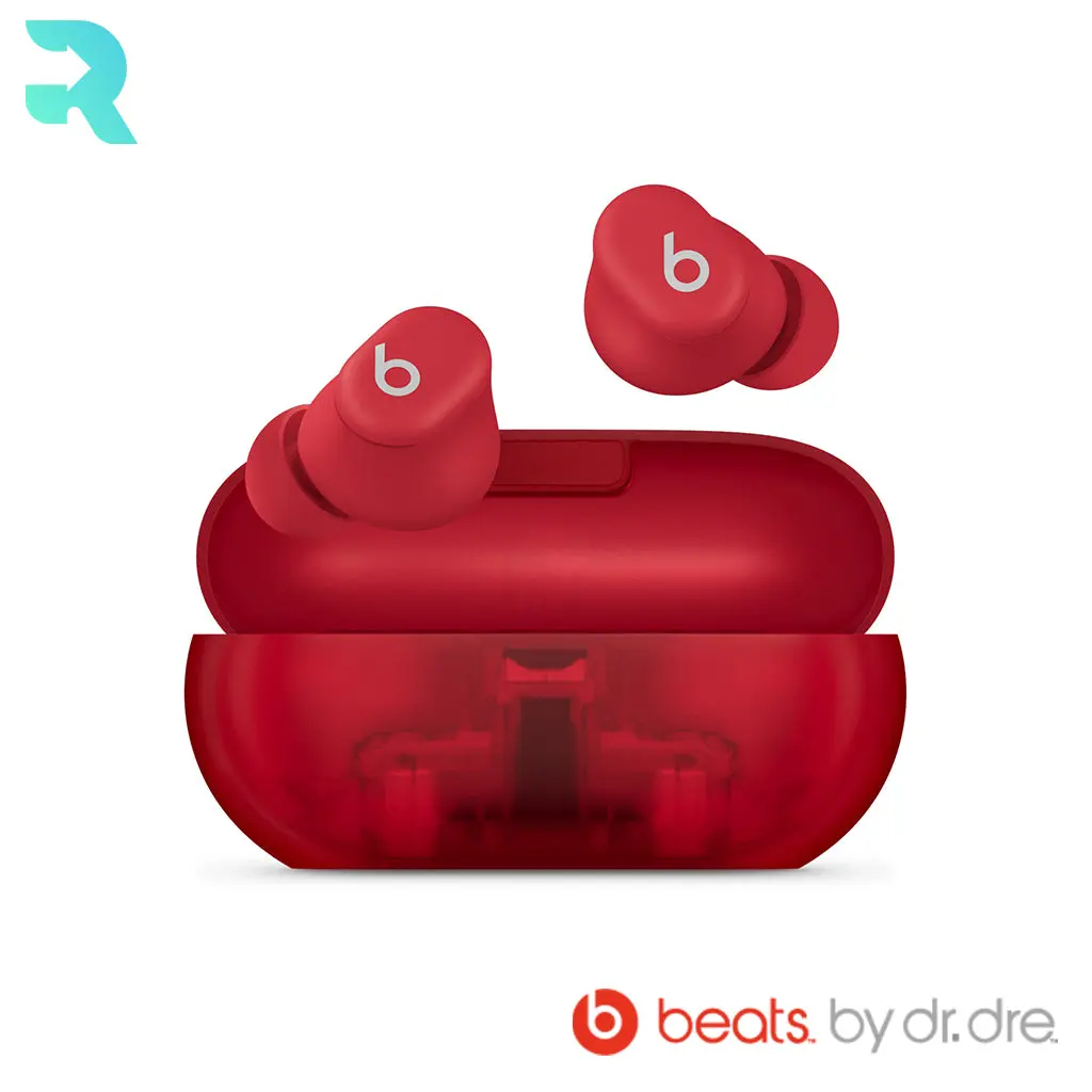 Beats Solo Buds True Wireless Bluetooth Earbuds Transparent Red Excellent Condition
