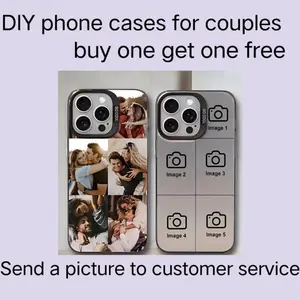Color Silver Couple Photo Collage iPhone Phone Case — Exclusive Custom Gift for Boyfriend & Girlfriend — Compatible with Series 12–17