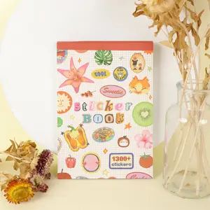 Cool Sticker Book, Creative Planner and Visualization Tool, Includes 1300pcs Stickers, Inspirational Quotes, Illustrations, Personal Goals Tracker