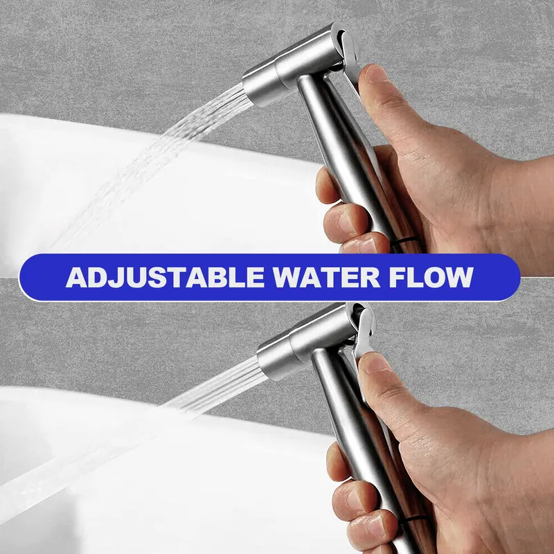Bidet Sprayer for Toilet, Stainless Steel Bidet Sprayer Kit, Easy Install Toilet Bidet Attachment for Personal Hygiene and Cleaning, Toilet Bidet Sprayer with Bidet Hose for Feminine Wash