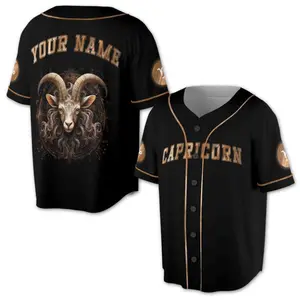 Custom Capricorn Baseball Jersey: Zodiac Horoscope Gift (S-5XL)