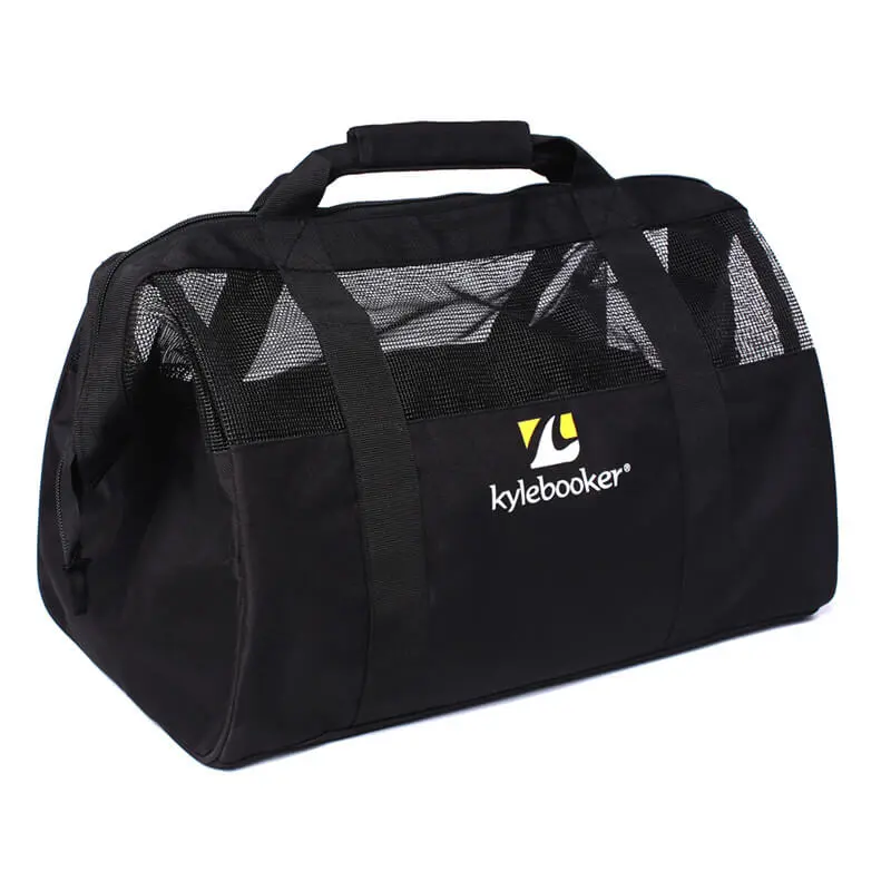 Kylebooker Wader Storage Bag, 600D Polyester & Mesh Duffel for Fly Fishing, Lightweight 13.8 oz with Zipper for Storing Boots, Vests & Rain Gear, Waders, 17.5In(L)X 11.8In (H) X 11.8In(D), Durable Materials, Extra Dry Clothing, Fishing Accessory, Heavy St
