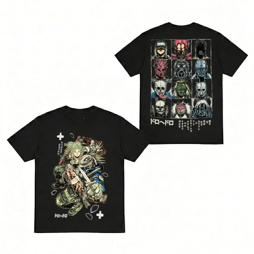 Dorohedoro Group Mask Shirt | Dorohedoro Anime Graphic Tee | Caiman Mask Character T-Shirt | Dark Anime Streetwear Tee | Unisex Manga Fan Shirt