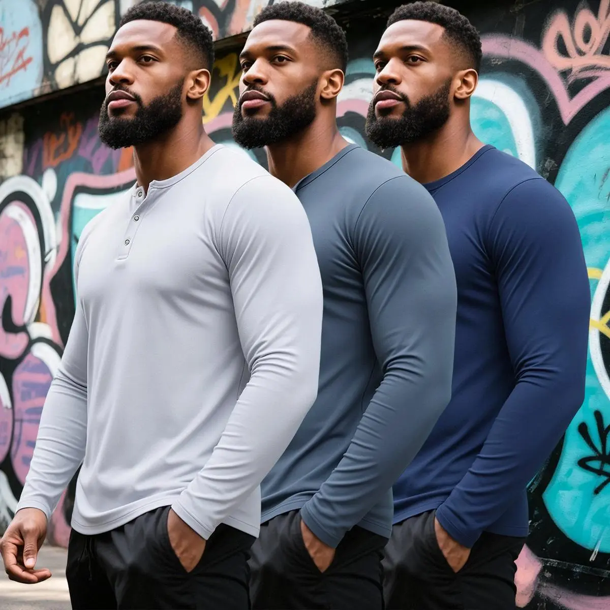 White + Gray + Dark Blue